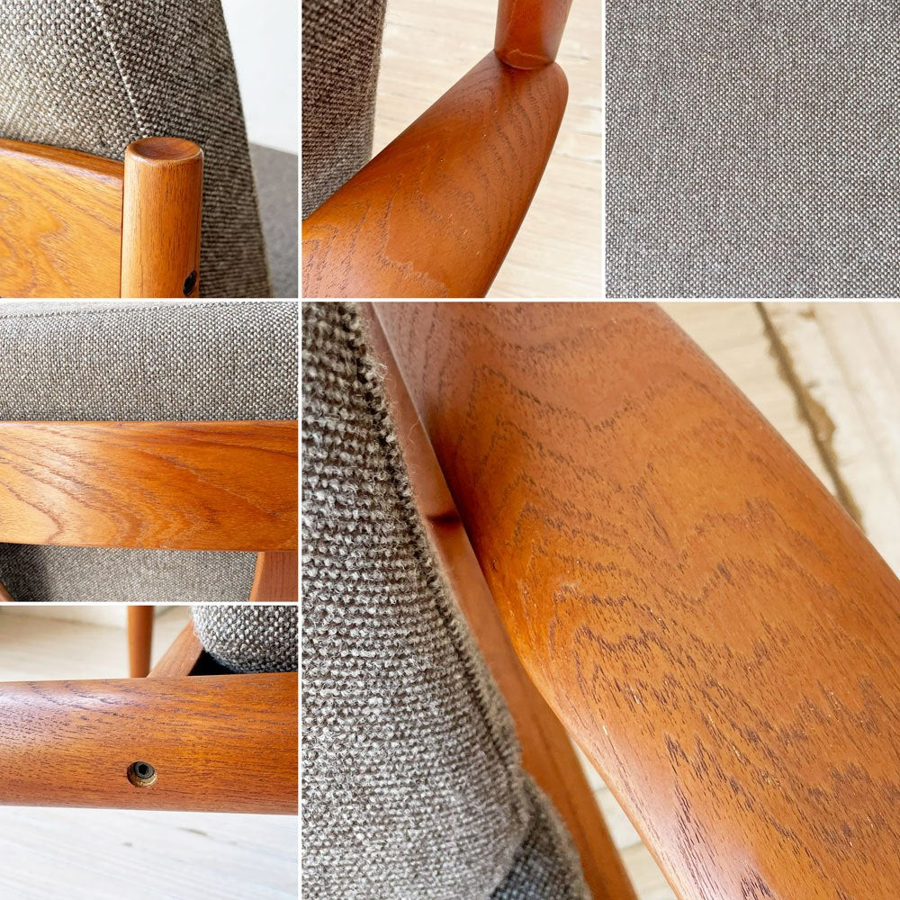 フランス＆サン France & Son Model118 イージーチェア 1Pソファ チーク材 グレーテ・ヤルク Grete Jalk 北欧ビンテージ デンマーク ★