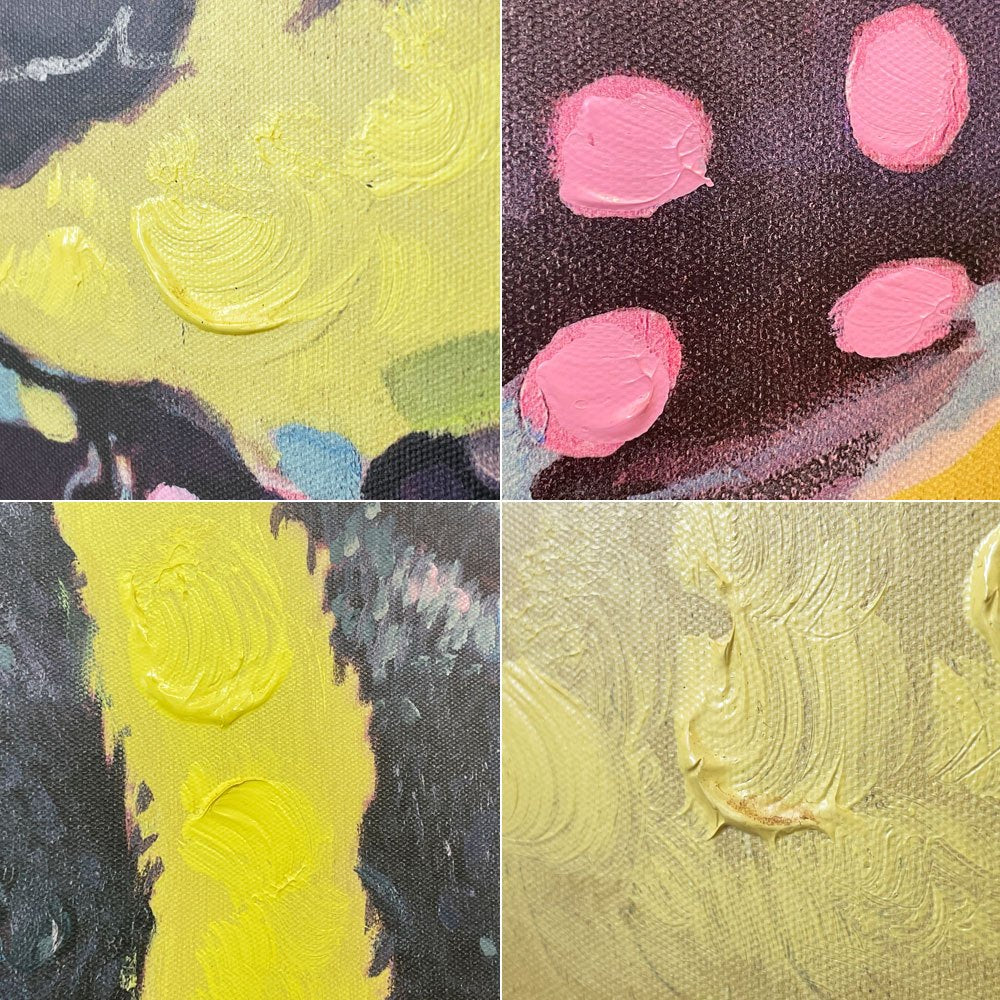 カレ KARE Picture Touched Monsieur Toto 102x72cm アクリル絵の具 フレンチブルドッグ 犬 キャンバス画 壁掛けインテリア 額装品 ドイツ ◎