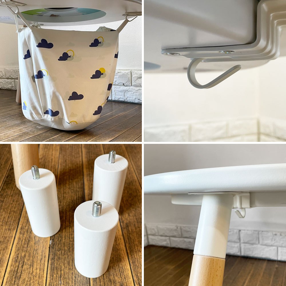 ストッケ STOKKE ミューテーブル Mu Table ホワイト キッズテーブル オプション多数 ノルウェー 北欧家具 合計定価：￥53,570- ◎