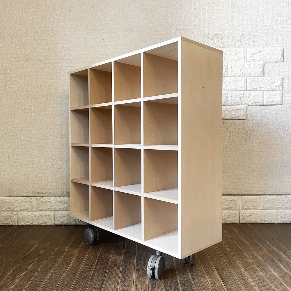 マルゲリータ margherita ストレージカート Storage Cart キャスター付き CD収納カート SC-CD CDラック 4列4段 16コマ W70cm 定価￥39,380- ◎