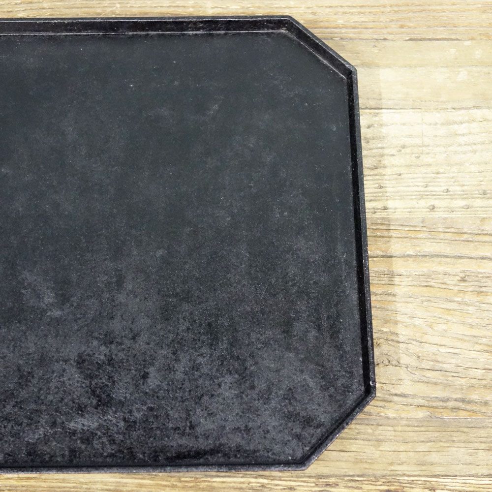 蝶野秀紀 和紙貼八角盆 漆器 31cm スクエアトレイ 現代作家 Ｂ ◎
