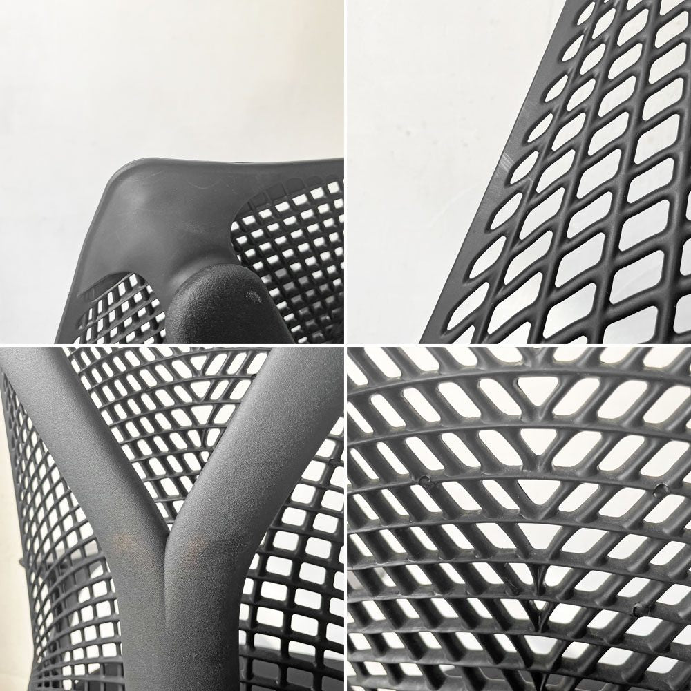 ハーマンミラー Herman Miller セイルチェア SAYL CHAIR デスクチェア オフィスチェア ミドルバック ブラック イヴ・ベアール ★