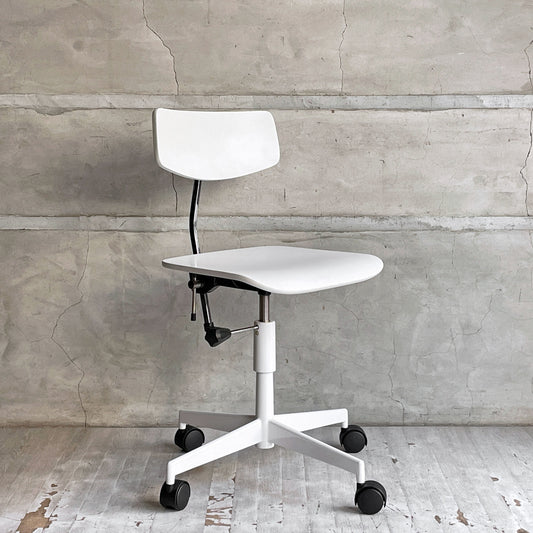 ラボファ Labofa デスクチェア オフィスチェア プライウッド ホワイト ダブルホイール 高さ調整可 デンマーク製 北欧家具 ♪