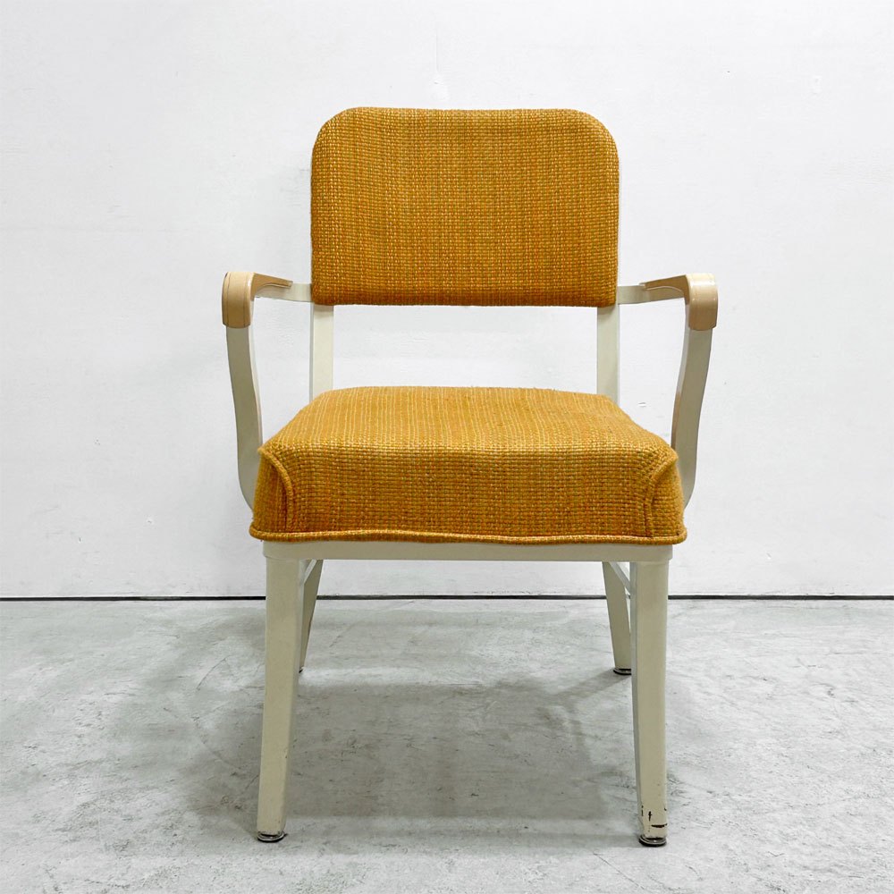 スチールケース Steelcase タンカーチェア ペインテッドスチール × ファブリック US ビンテージ Vintage レトロ インダストリアル ●