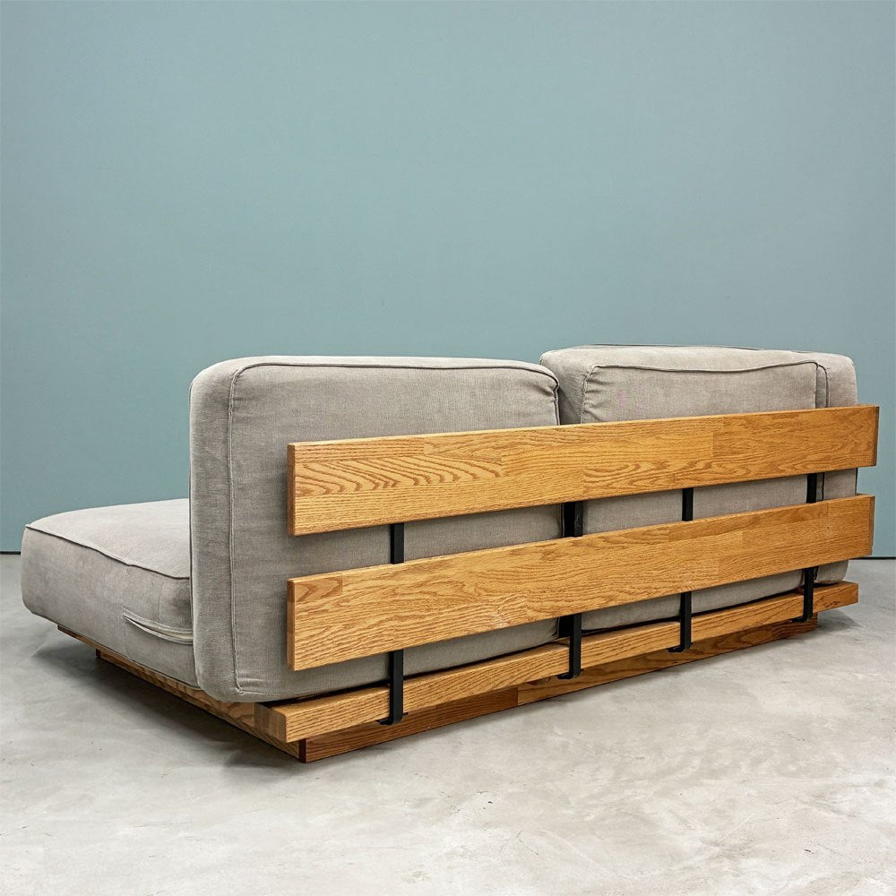 モモナチュラル Momo Natural エヌボックス ソファ N.BOX SOFA 2.5P ONE ARM オーク材 片アーム ローソファ ◎