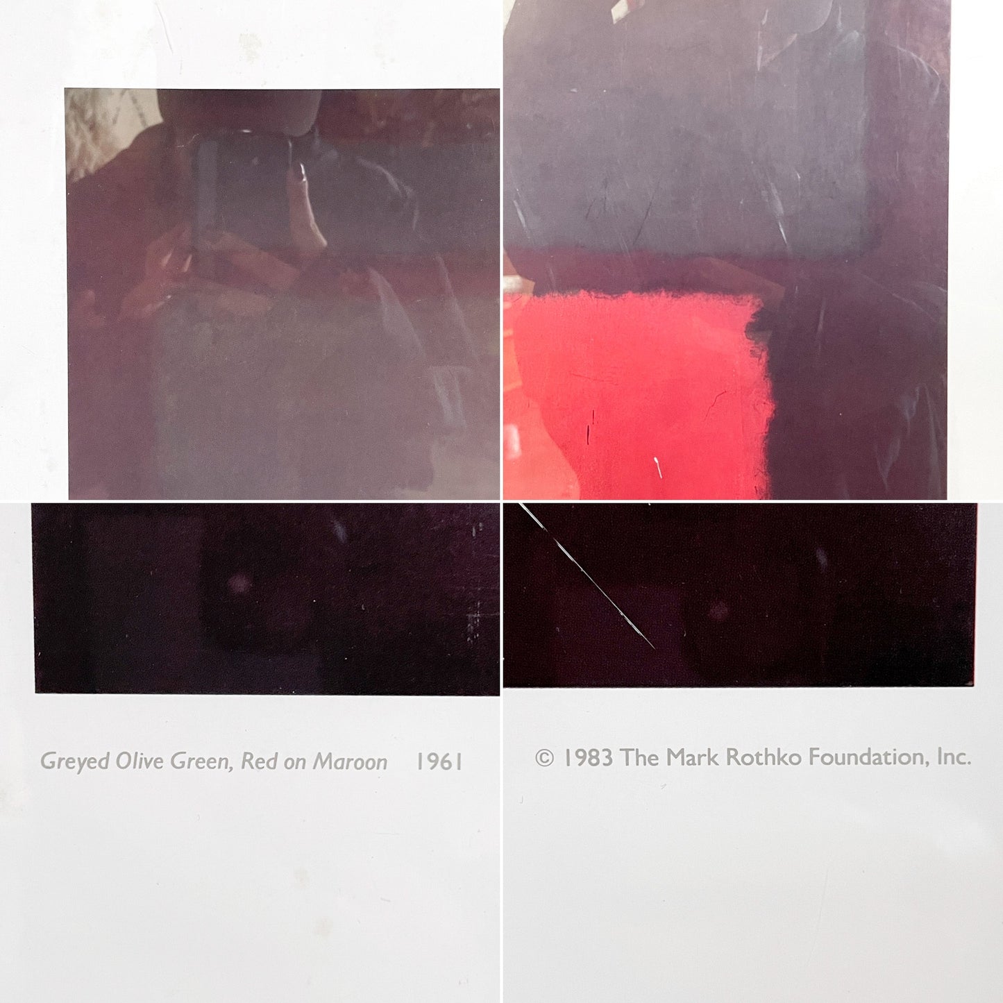 マーク・ロスコ Mark Rothko 展覧会ポスター Walker Art Center 1983 額装品 ビンテージ アメリカ ■