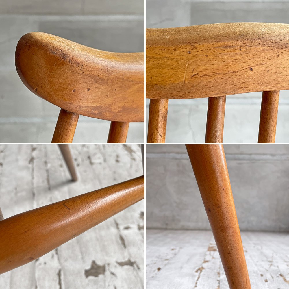 アーコール Ercol ゴールドスミス ダイニングチェア コロニアル ハイバック スティックバック エルム材 ♪