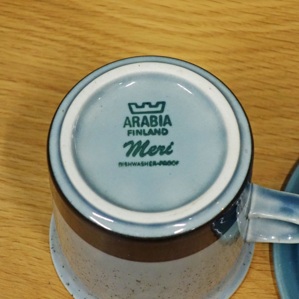 アラビア ARABIA メリ Meri ティーカップ＆ソーサー ウラ・プロコッペ Ulla Procope ビンテージ フィンランド 北欧食器 ◎