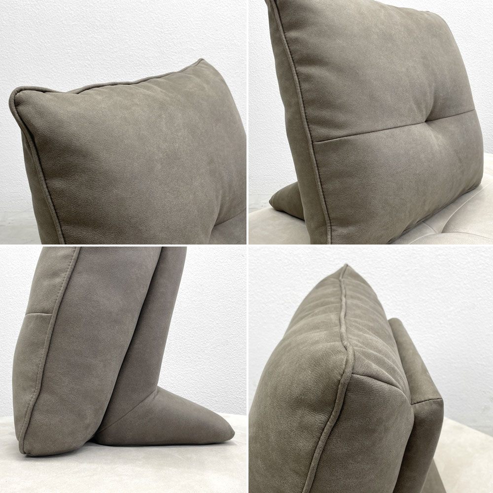 リラックスフォーム RELAX FORM アルフレード ALFREDO ソファ 背クッション ロータイプ 置き型 レザーテックス H42cm 関家具 展示美品〓