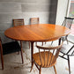 ネイサンファニチャー NATHAN Furniture チーク材 エクステンション ダイニングテーブル 伸長式 ラウンド オーバル 英国家具 UKビンテージ ♪