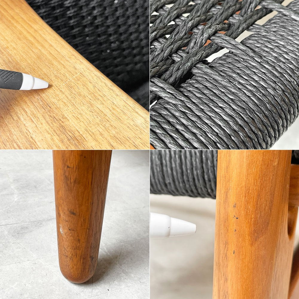 カールハンセン＆サン Carl Hansen & Son CH25 イージーチェア ラウンジチェア ウォールナット材 ブラックペーパーコード ハンス・J・ウェグナー デンマーク 北欧家具 ★
