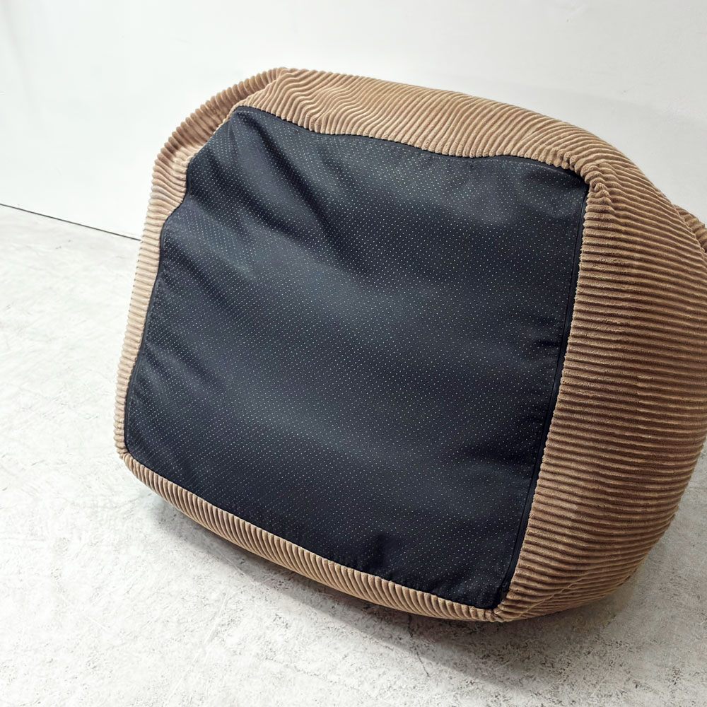 ルージー LOOSY ハグミー HUGME 1人掛けビーズソファ ビーズクッション ミディアムコーデュロイ ブラウン系カラー カバーリング 軽量 ●