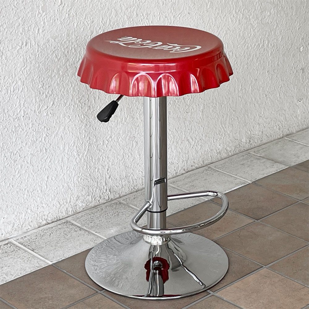 コカ・コーラ ボトルキャップチェア バースツール Coke Bottle Cap Bar Stool 昇降式 B ◇