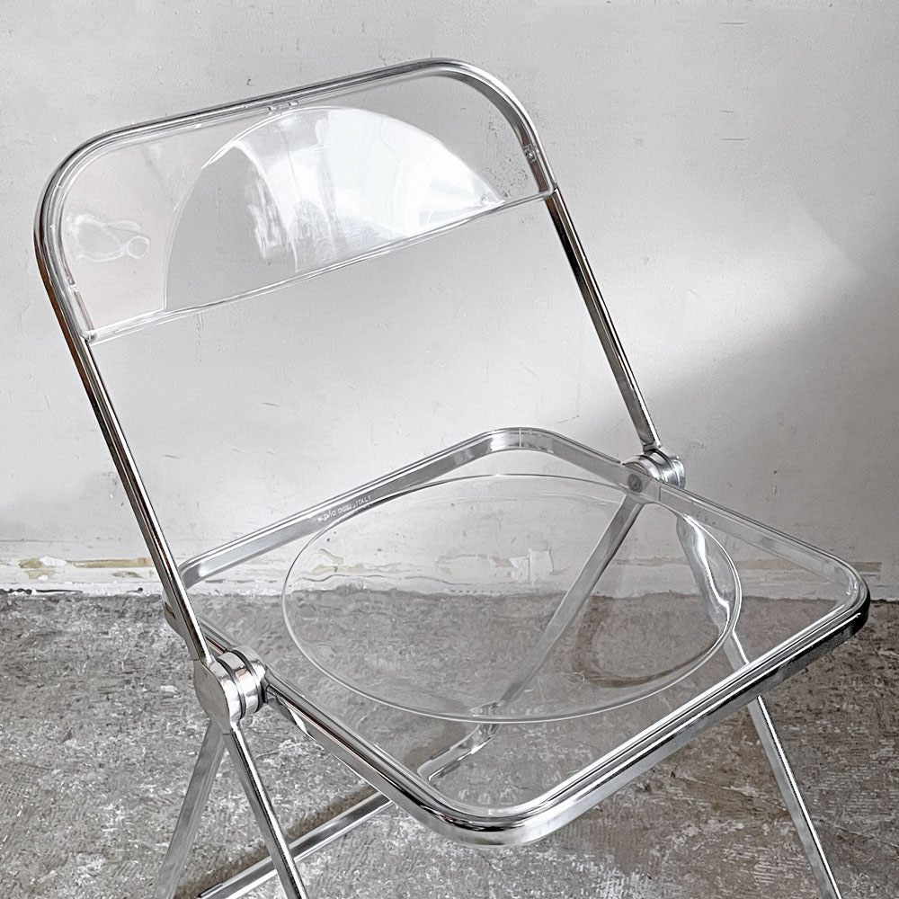 アノニマカステッリ ANONIMA CASTELLI プリアチェア PLIA チェア クリア クロームフレーム ジャンカルロ・ピレッティ Giancarlo Piretti イタリア A ■