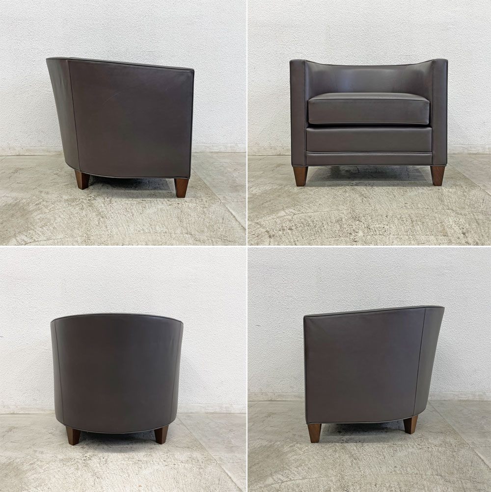カッシーナイクスシー Cassina ixc. ノルマンディドゥー NORMANDIE II 総本革 ラウンジチェア フィリップ・ユーレル Philippe Hurel アームチェア 1P ソファ 参考価格60.5～67.1万 〓