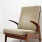 ギムソン＆スレーター Gimson & Slater ハイバックラウンジチェア チーク材 Rolf Rastad & Adolf Relling ワイヤースプリング イギリスビンテージ 北欧スタイル ●