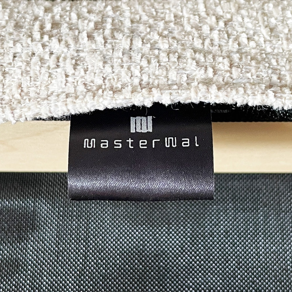 マスターウォール MASTERWAL アームチェア ファブリック座面 オーク材 ナチュラル カバーリング仕様 美品 ■