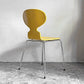 フリッツハンセン Fritz Hansen アントチェア ANT CHAIR 4本脚 イエロー ラッカー仕上げ 2002年製 アルネ・ヤコブセン デンマーク 北欧家具 ■