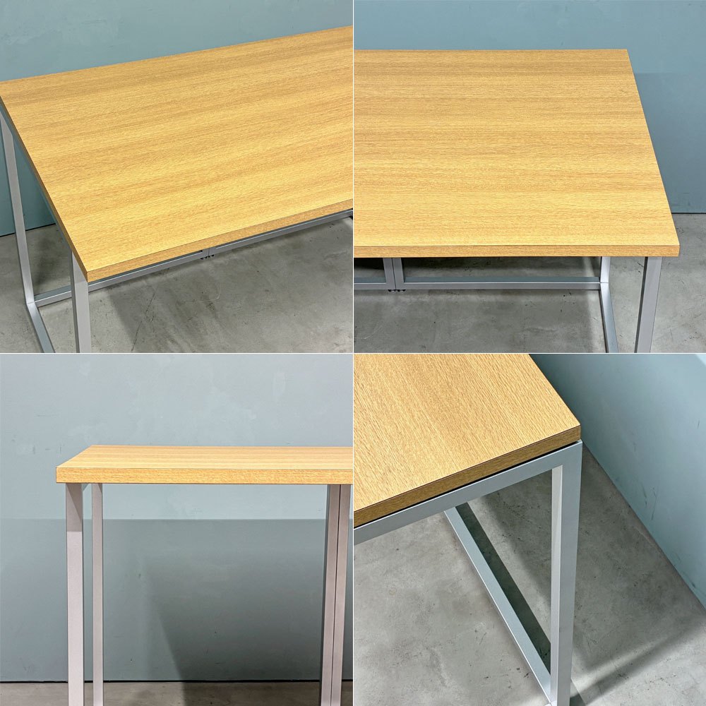 ビスレー BISLEY デスクプラン DESK PLAN Lフット ワーキングテーブル デスク オーク メラミン天板 スチール脚 W120cm イギリス ◎