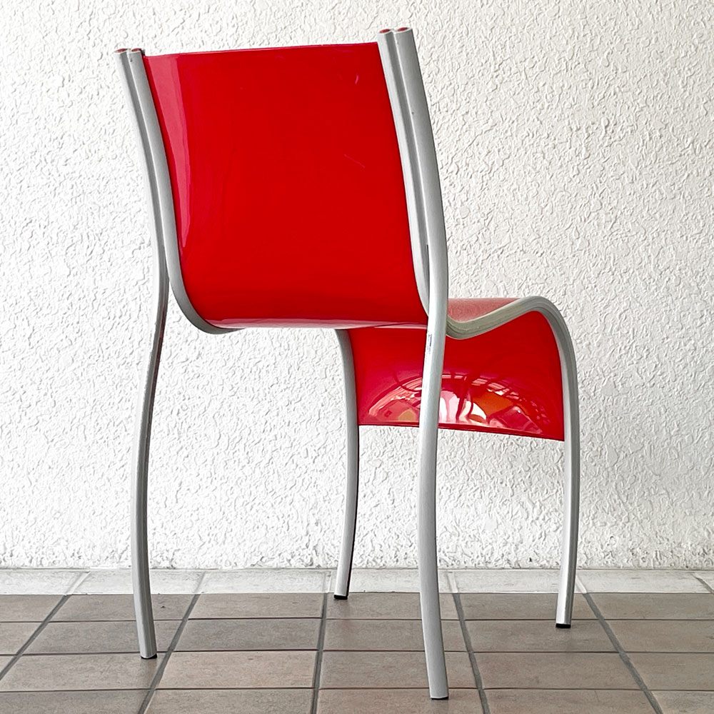 カルテル Kartell FPE chair スタッキングチェア ダイニングチェア アルミ ポリプロピレン レッド ロンアラッド イタリアモダン 廃番 ◇