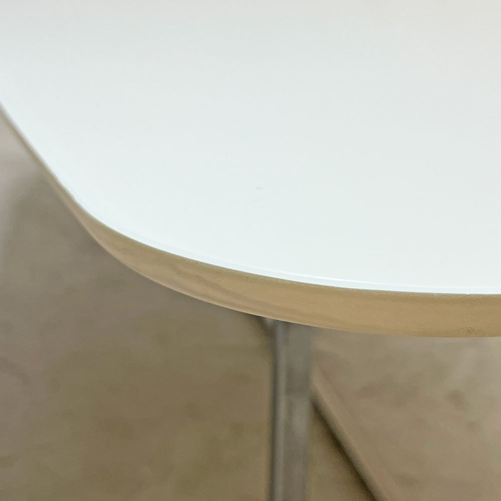 グラス イタリア GLAS ITALIA ラグナ LAGUNA コーヒーテーブル ガラス天板 ホワイト スチールレッグ W164cm イタリアンモダン ●
