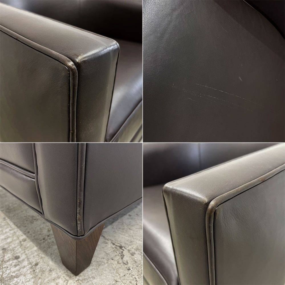 カッシーナイクスシー Cassina ixc. ノルマンディドゥー NORMANDIE II 総本革 ラウンジチェア フィリップ・ユーレル Philippe Hurel アームチェア 1P ソファ 参考価格60.5～67.1万 〓