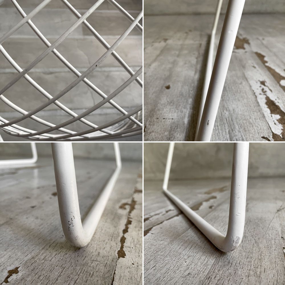 ノル Knoll ビンテージ ダイヤモンドチェア Diamond Chair ハリー・ベルトイア Harry Bertoia ホワイトフレーム ミッドセンチュリー ♪