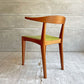 ウッドユウライクカンパニー WOOD YOU LIKE COMPANY アイチェア クッション AI CHAIR ハーフアームチェア チェリー無垢材 ファブリック ライトグリーン 座面張替済 A ♪