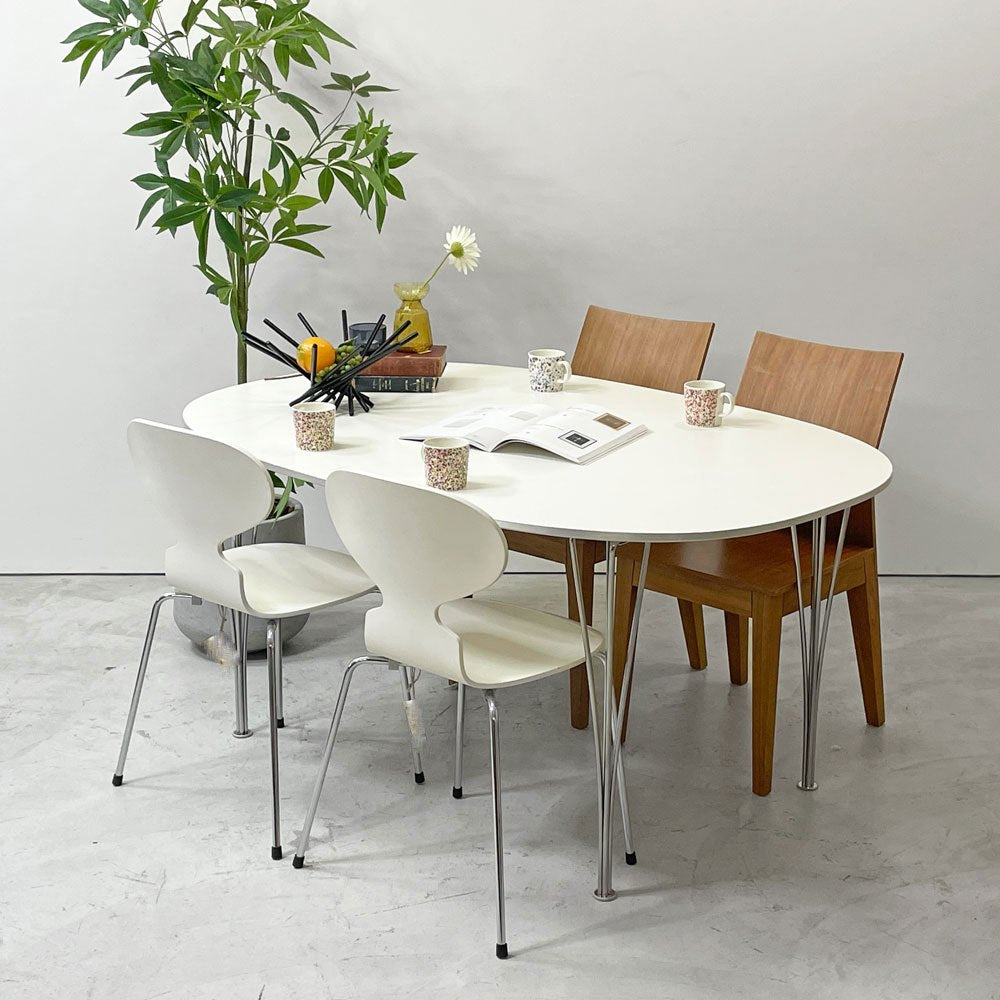 フリッツハンセン Fritz Hansen Bテーブル スーパー楕円テーブル ダイニングテーブル ピート・ハイン ブルーノ・マットソン アルネ・ヤコブセン デンマーク 北欧家具 ●