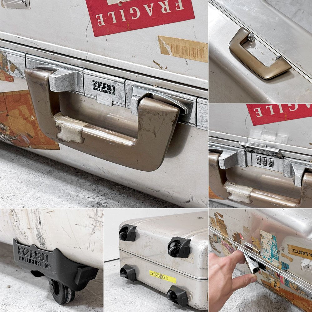 ゼロハリバートン ZERO HALLIBURTON 4輪 アルミニウム スーツケース トランク ダイヤルロック式 ビンテージ ●