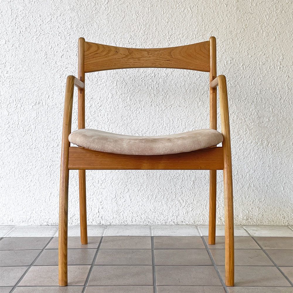 アンプ インテリアデザイン ANP INTERIOR DESIGN アンプチェア ANP chair with Arm ダイニングチェア アームチェア アッシュ無垢材 モダン 北欧スタイル 国産家具 ◇
