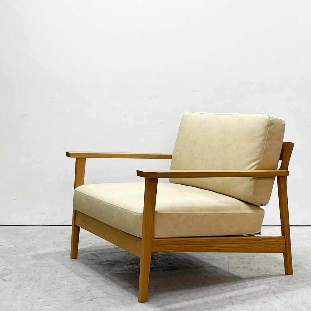 高野木工 TAKANO MOKKOU セブ CEBU SOFA 1Pソファ ホワイトオーク無垢材 ナチュラルモダン 定価￥228,000- ●
