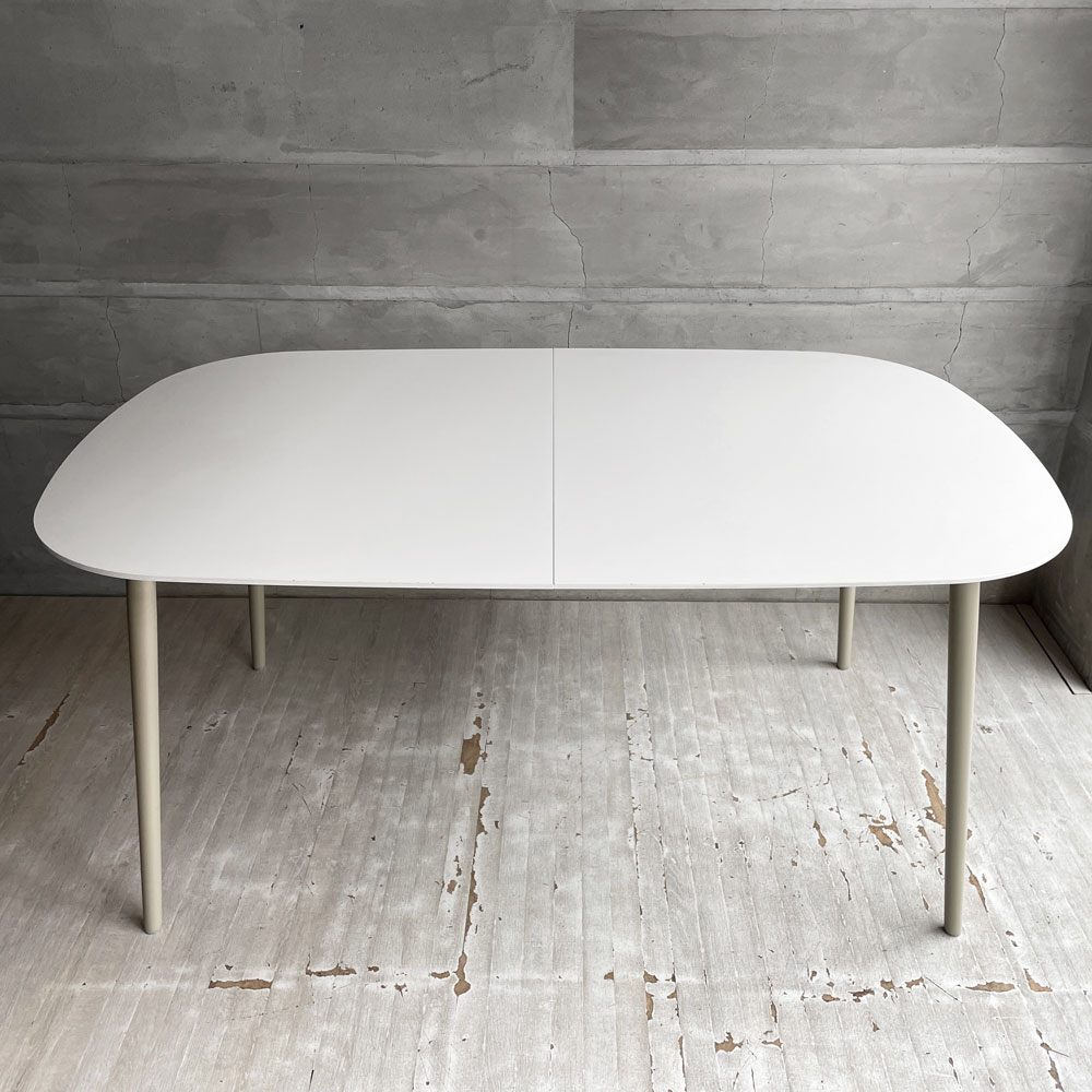ボーコンセプト BoConcept キングストン Kingstone 伸張式ダイニングテーブル エクステンション マットホワイト ラッカー仕上げ 160-230cm 北欧 デンマーク 定価￥205,900- ♪
