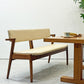 冨士ファニチア FUJI FURNITURE コティ Koti 背付2人掛けベンチ W140cm ウォールナット材 PVCレザー 北欧デザイン 参考価格￥180,400- ●