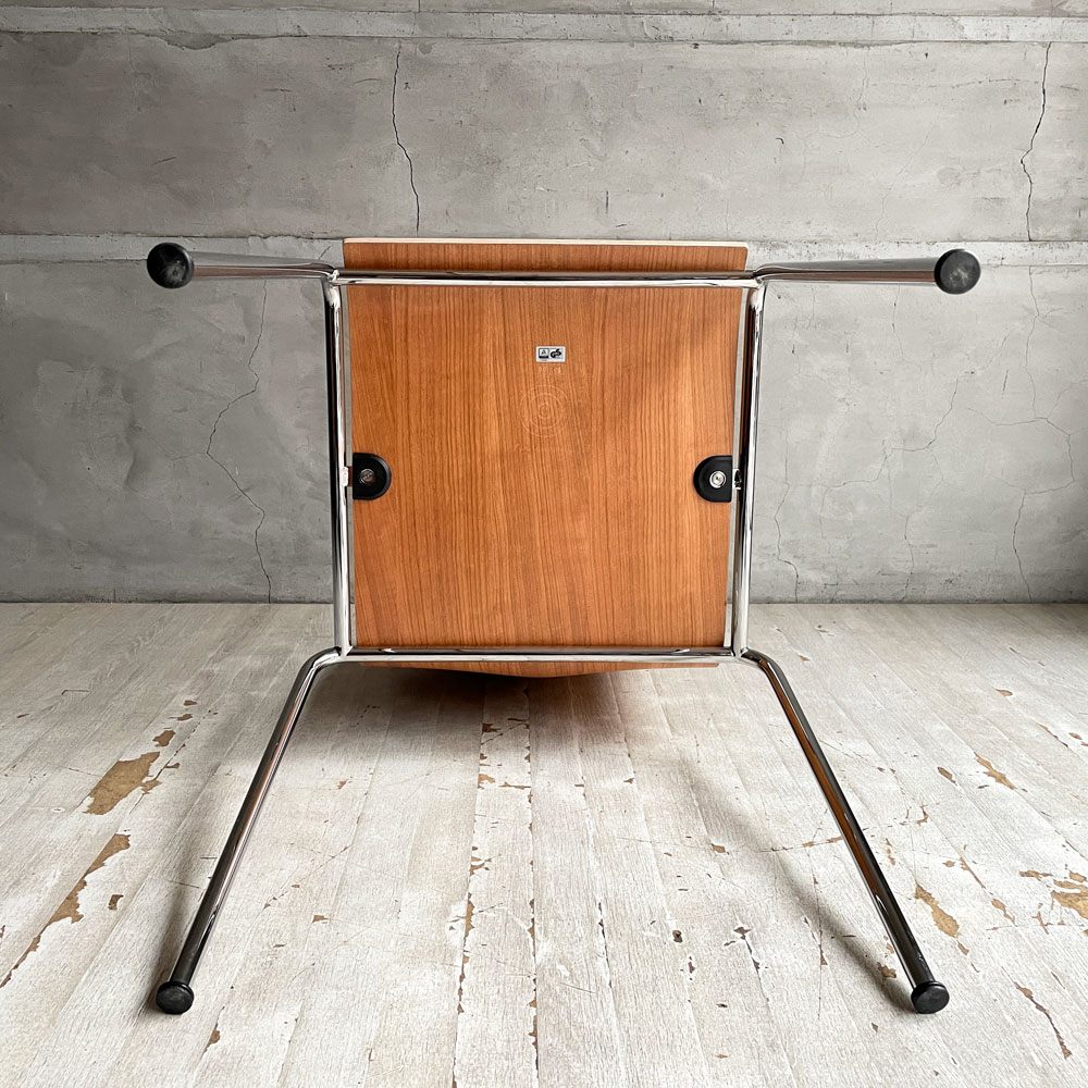 エンゲルブレヒト Engelbrechts チャリックチェア CHAIRIK Chair 101 ダイニングチェア スタッキング 4本脚 チェリーカラー プライウッド スチール デンマーク 未使用品 定価63,800円 ♪