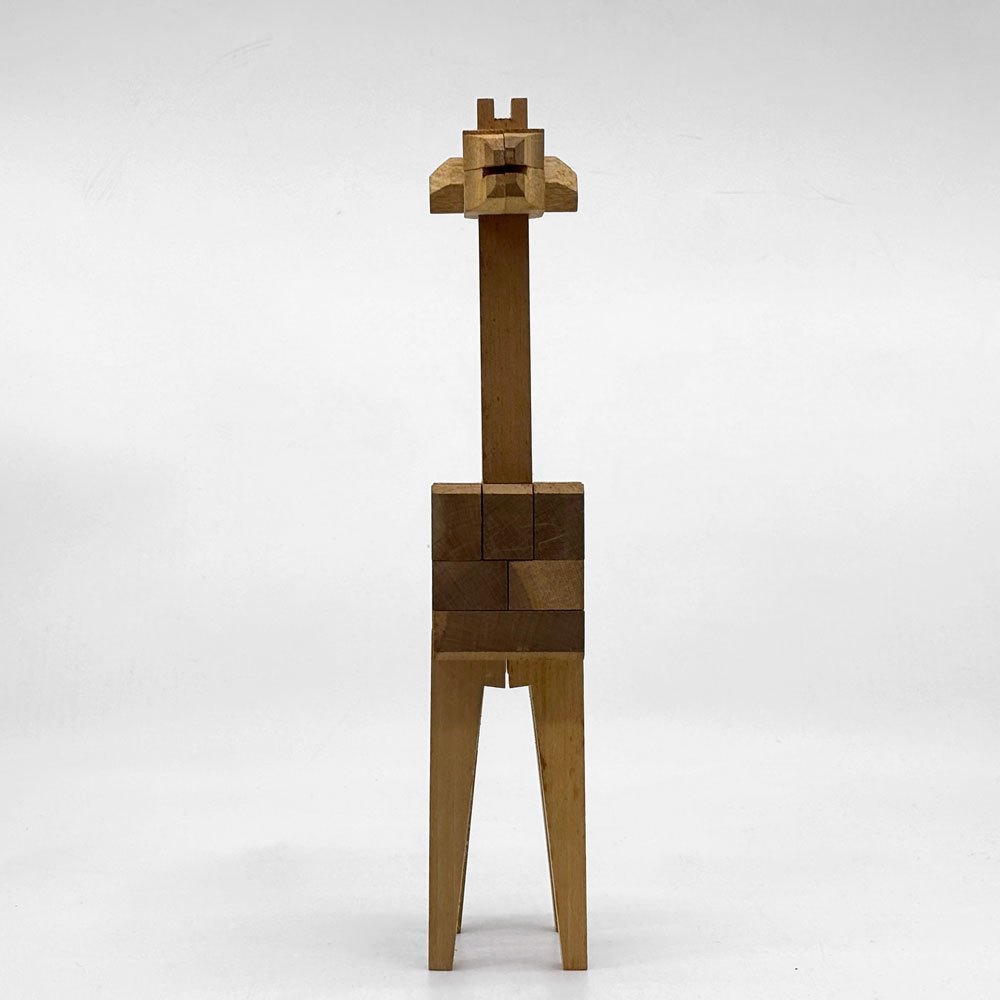 山中組木工房 Yamanaka Kumiki 動物シリーズ キリン 三代目 山中広吉 箱根伝統工芸 組木細工 ●