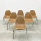 ハーマンミラー Herman Miller ビンテージ サイドシェルチェア 台車付6脚セット サード 3rd FRP PVCレザー スタッキングベース イームズ 〓