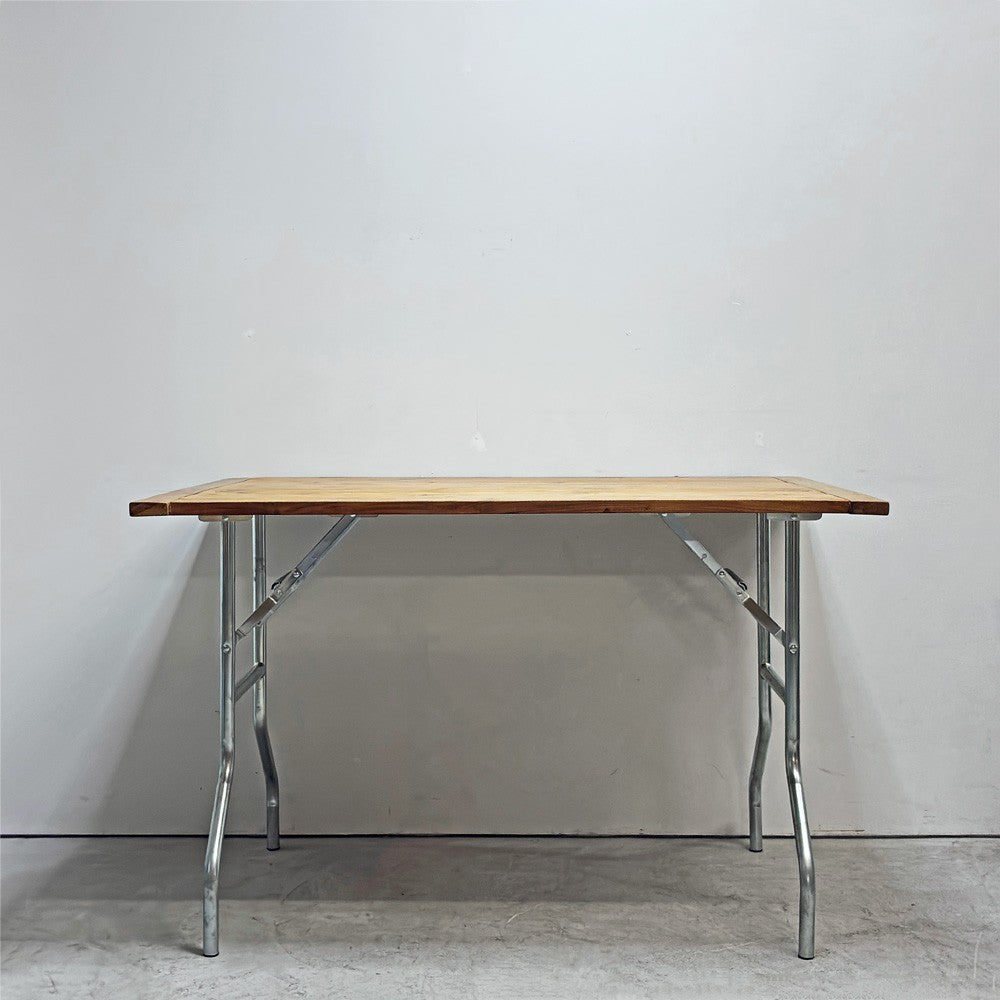 ワークテーブル エブコ EBCO ウィッシュボーンレッグ WISHBONE LEGS + 木製天板 折り畳みテーブル  W120.5cm US 作業台 PFS取扱 インダストリアル ●