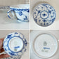 ロイヤルコペンハーゲン ROYAL COPENHAGEN ブルーフルーテッド ハーフレース ティーカップ&ソーサー 北欧食器 I ◎