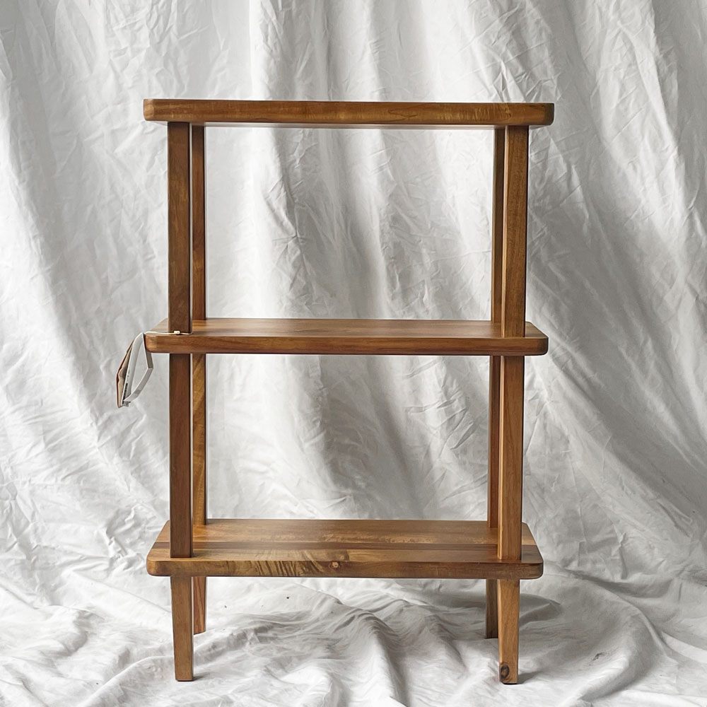 ザラホーム ZARA HOME アカシアウッド シェルフ 3段 オープンシェルフ w55cm 定価￥37,900- ◇