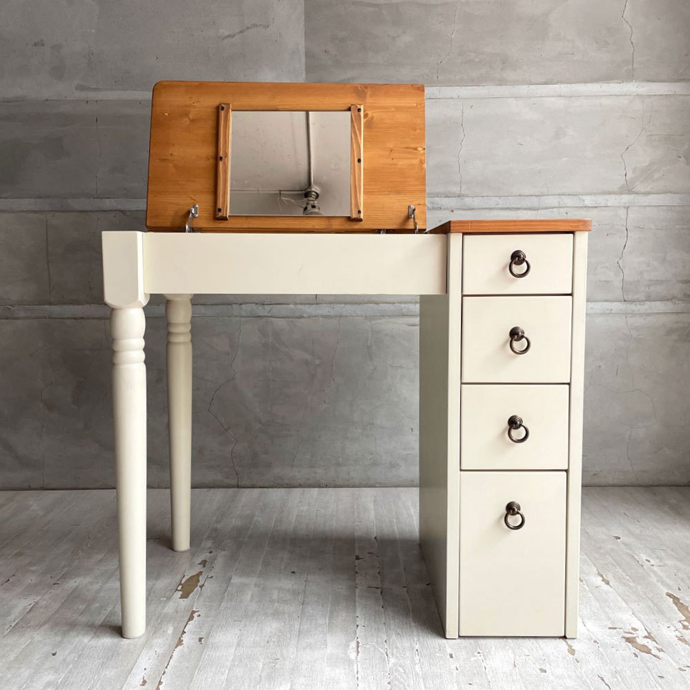 ノラ nora. マム mam カルダモン ドレッサー Cardamon dresser ミラーデスク 鏡台 関家具 パイン材 フレンチカントリースタイル ナチュラル 廃番 ♪