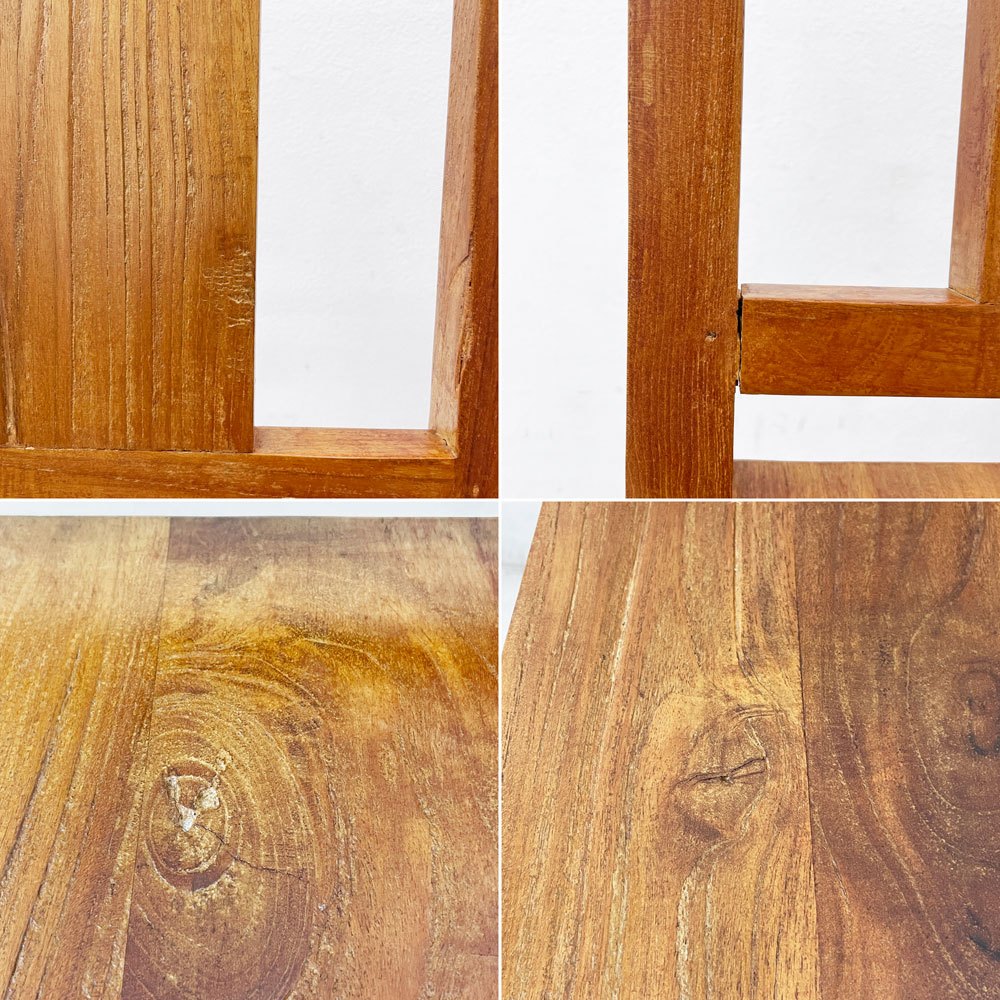 チーク 無垢材 teak wood ハイチェア カウンターチェア OLD JAVA アジアン スタイル A ●
