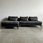 リラックスフォーム RELAX FORM グラシエーロ GLACIERO カウチソファ 2P ＋ シェーズロング セット W261cm 美品 レザーテックス 参考価格235,675円の品 関家具 〓