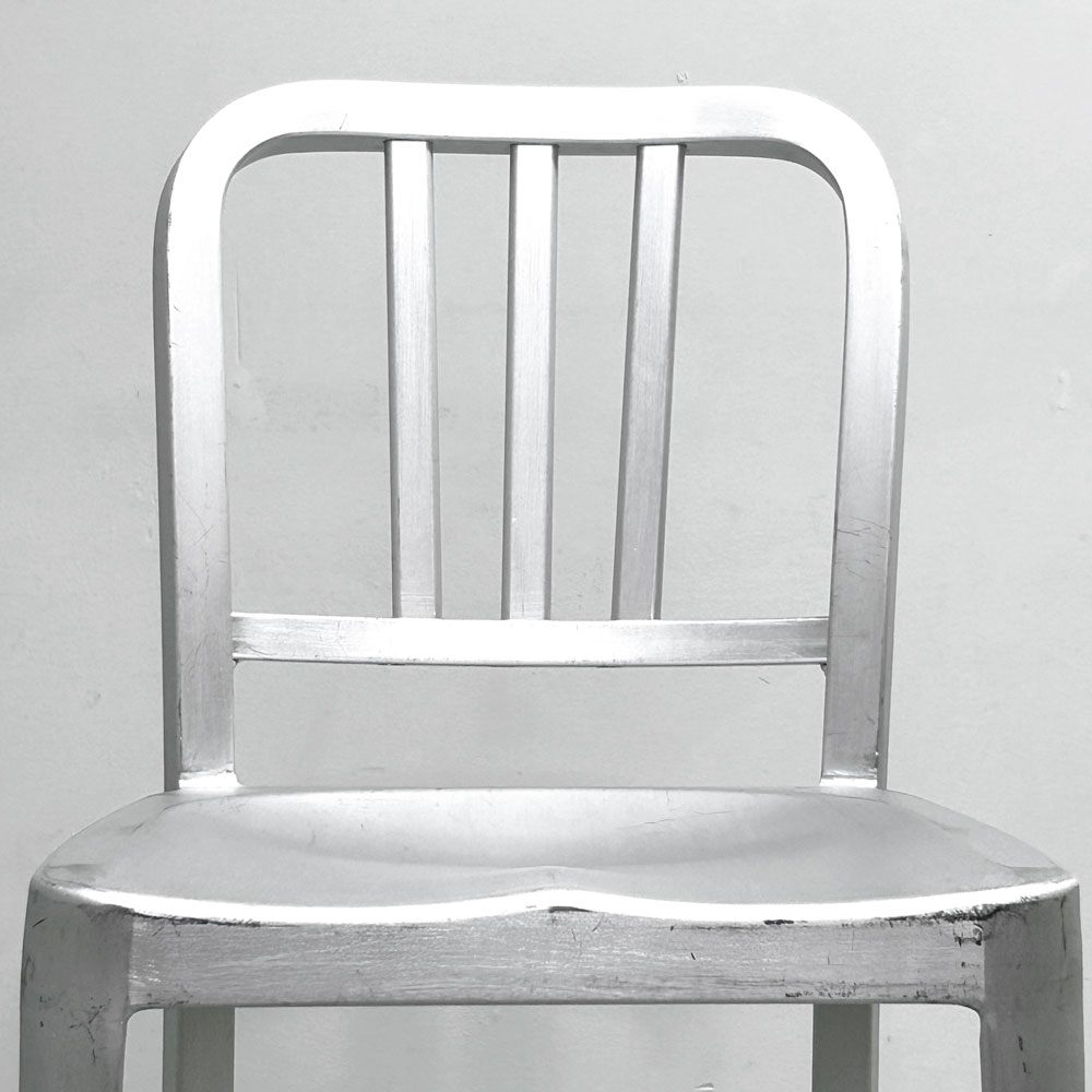 ネイビーバースツール Navy BarStool カウンターチェア アルミニウム インダストリアル リプロダクト B ●