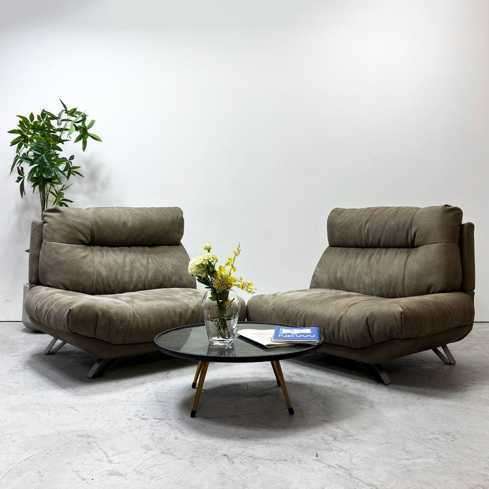リラックスフォーム RELAX FORM ブルネロ BRUNELLO 3人掛け ワイド ソファ Sサイズ W228cm プライムレザーテックス ヨーロピアングレー 関家具 展示品 参考定価￥229,900- ●