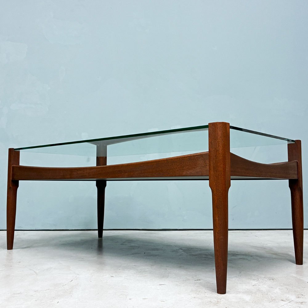 ハイクオリジナルファニチャー HIKE Original furniture ガラスソファテーブル Glass sofa table ウォールナット材 W100cm ◎