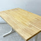 かなでもの KANADEMONO ザ・テーブル THE TABLE デスク ラバーウッド ナチュラル × White Steel Iライン脚 ホワイト W100cm ●
