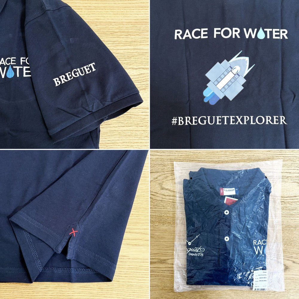 ブレゲ BREGUET レース フォー ウォーター Race for Water コラボ ポロシャツ クリーク Clique 企業系 ダークネイビー レディース M ●