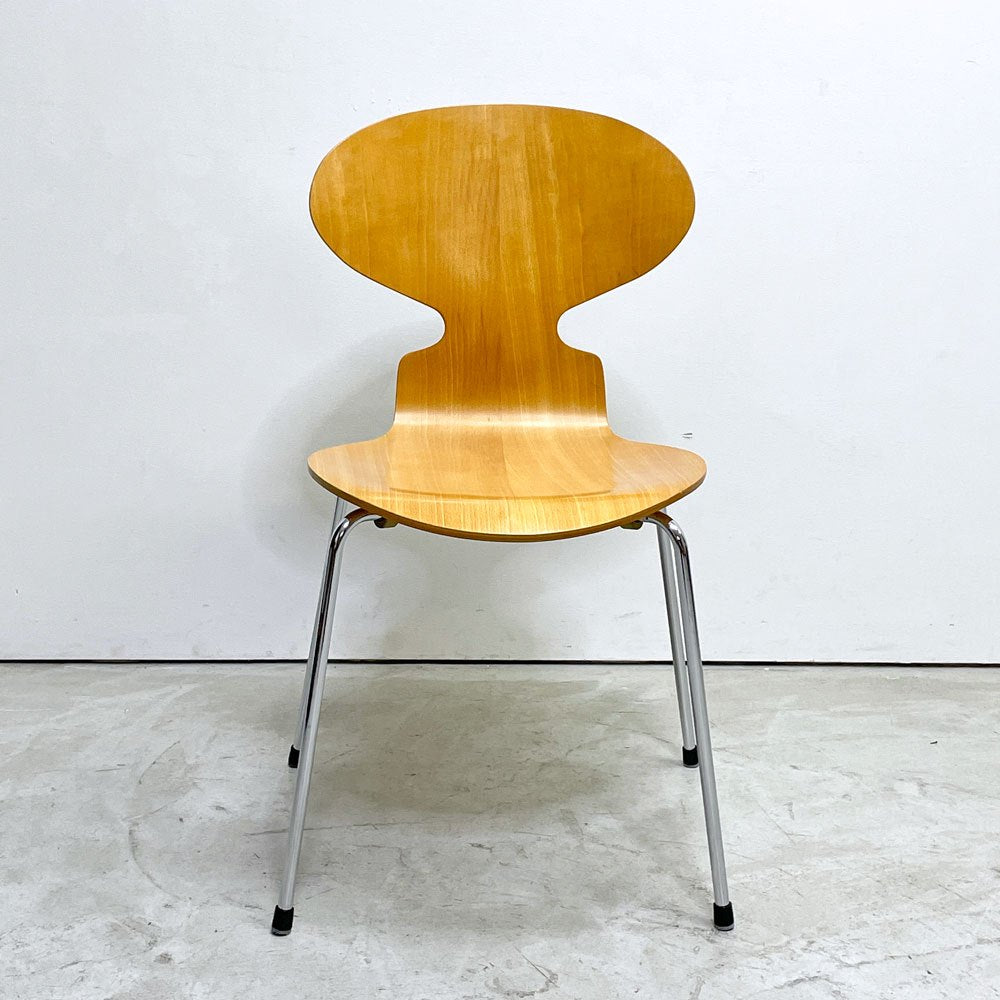 フリッツハンセン Fritz Hansen 3101 アリンコチェア アントチェア 4本脚 ナチュラルビーチ ラッカー仕上げ フェルトグライズ アルネ・ヤコブセン C ●