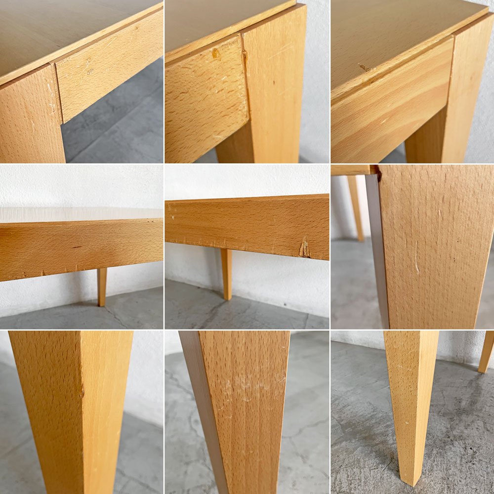 カッシーナイクスシー Cassina ixc. マラガ MALAGA ダイニングテーブル ビーチ材 W140cm フィリップ・ユーレル Philippe Hurel 廃番 〓